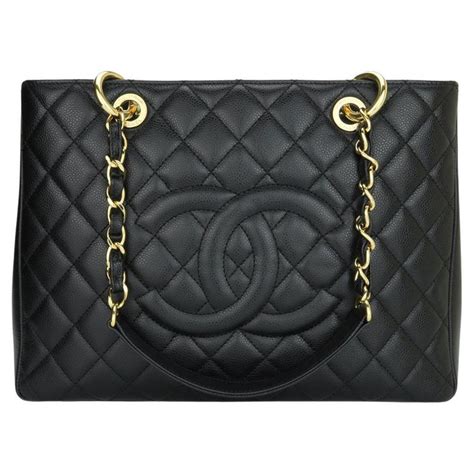 chanel black gst gold hardware|Chanel grand shopping bag.